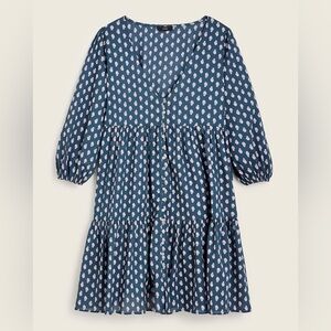 J. Crew tiered cotton voile beach dress in best buds
